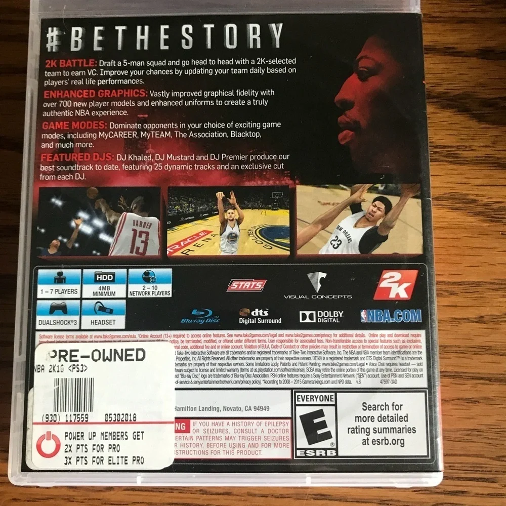 NBA 2K16 Blu-ray PS3 Game